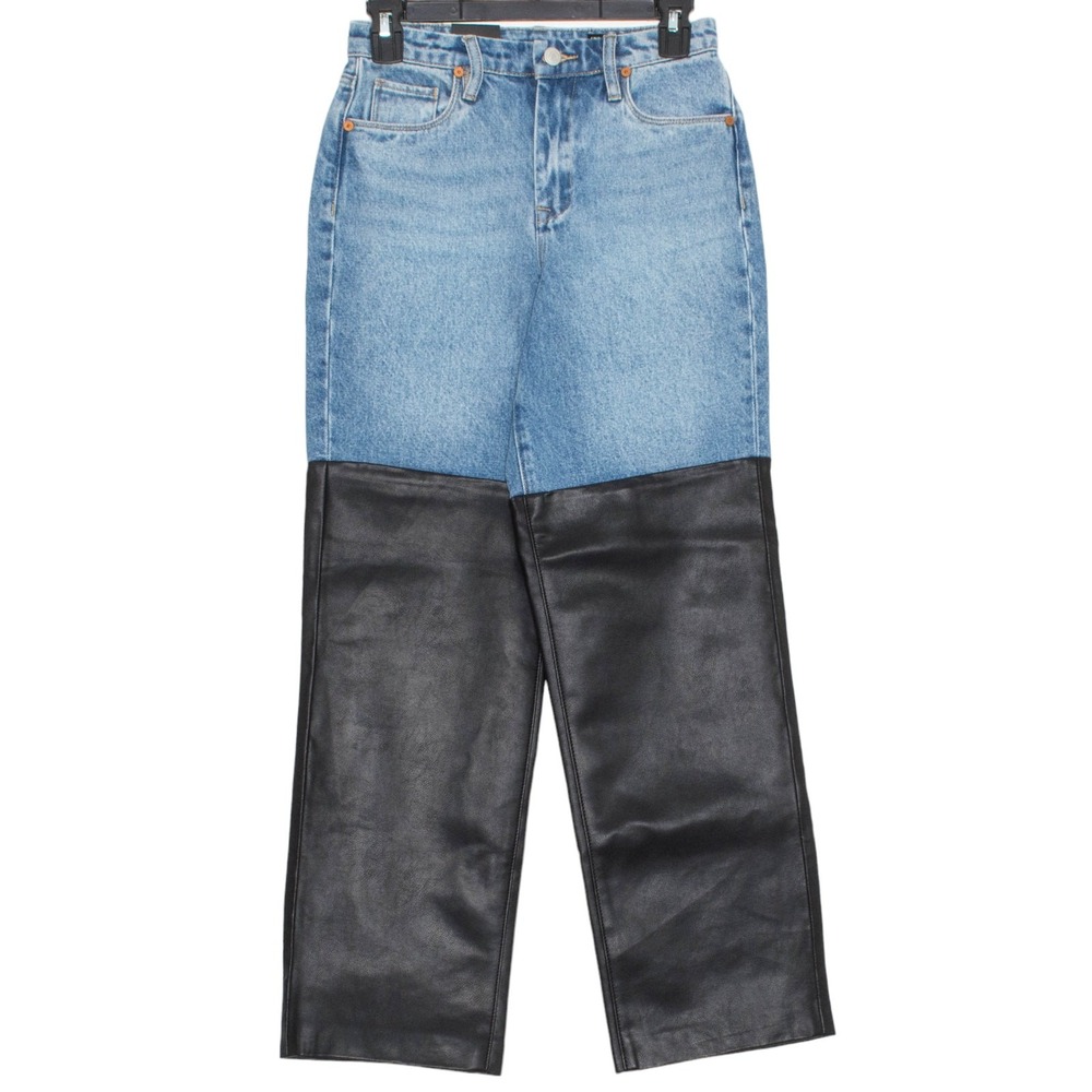 NWT BlankNYC Jeans Baxter Ribcage Straight Faux Leather Grunge Streetwear 24